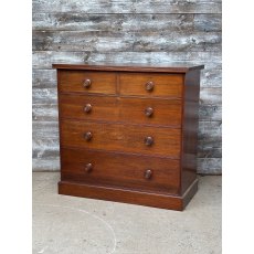 Fine Antique Late Victorian Large Mahogany Chest Of Drawers