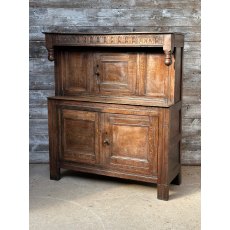 Antique 17th Century Style Gothic Revival Oak Court Cupboard