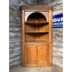 Antique Late Georgian Waxed Pine Large Corner Cupboard C1810
