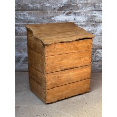 Antique Victorian Waxed Pine Log Bin
