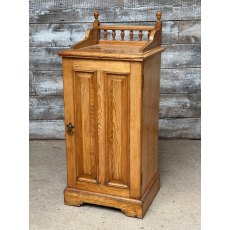 Antique Victorian Waxed Pine Bedside Cupboard