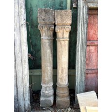Reclaimed Antique Carved Stone Neoclassical Columns
