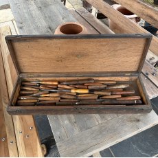 Antique Victorian And Later Large Set Of Chisels