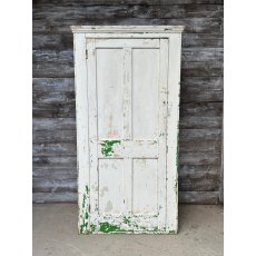 Antique Victorian Rustic Painted Pine Large Cupboard