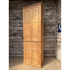 Charming Antique Light Pine Tall Larder Cupboard
