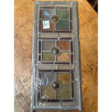 Antique Victorian Leaded Stained Glass Small Panel