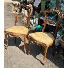 Antique Carved Hardwood French Chairs