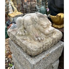 Reclaimed Carved Marble Grotesque Pillar Caps
