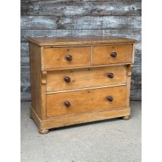 Unusual Antique Victorian Country Pine Chest of Drawers