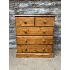 Vintage Early 20th Century Pine Chest Of Drawers