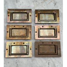 Antique Solid Brass Oversized Campaign Chest Handles