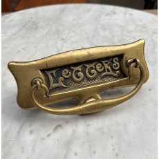 Antique Art Nouveau Brass Letter Plate & Knocker