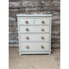 Antique 19th Century Painted Mahogany Chest Of Drawers
