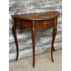 Antique c1900 French Marquetry Topped Half Table