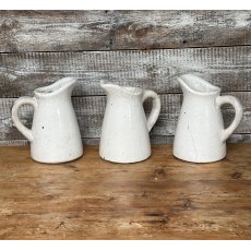 Antique French Heavy Glazed Clay Jugs