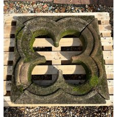 Antique Reclaimed Large Sandstone Quatrefoil Window