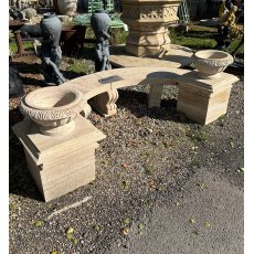 Beautiful Hand Carved Natural Stone Bench