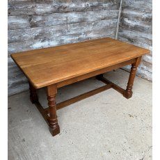 Farmhouse Solid English Oak Dining Table