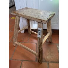 Vintage Rustic Elm Stool (2) Vintage Rustic Elm Stool (2)