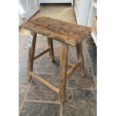 Vintage Rustic Elm Stool (3) Vintage Rustic Elm Stool (3)