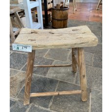 Vintage Rustic Elm Stool (6) Vintage Rustic Elm Stool (6)