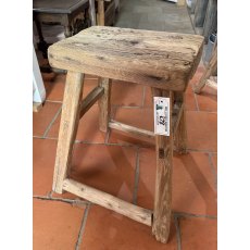 Vintage Rustic Elm Stool (7) Vintage Rustic Elm Stool (7)