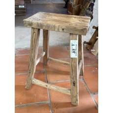 Vintage Rustic Elm Stool (8) Vintage Rustic Elm Stool (8)