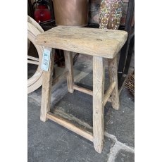 Vintage Rustic Elm Stool (10) Vintage Rustic Elm Stool (10)