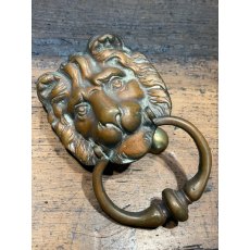 Antique 19th Century Brass Lion Door Knocker Antique 19th Century Brass Lion Door Knocker