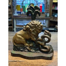 Antique Georgian Clark & Co Lion And Snake Door Porter