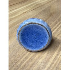 Blue Crackled Ceramic Cupboard Knobs - Large