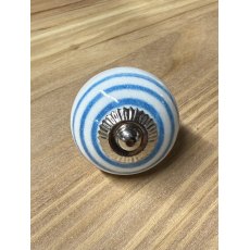 White Painted Ceramic Round Knob