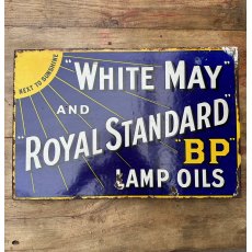 Original Early 20th Century BP Double Sided Enamel Sign