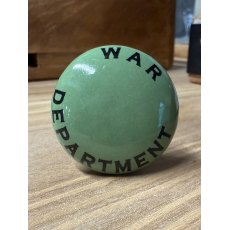 Army Green 'WAR DEPARTMENT' Cupboard Knobs Army Green 'WAR DEPARTMENT' Cupboard Knobs
