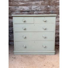 Vintage Painted Mahogany Large Chest Of Drawers