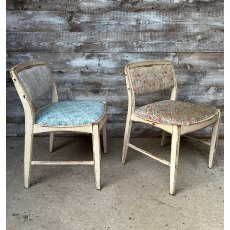 Charming Pair Of Vintage Upholstered Chairs