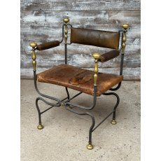 Unique Antique 18th Century Wrought Iron Throne Chair