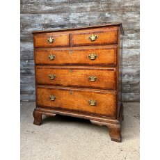 Wonderful Large Georgian English Oak Chest Of Drawers