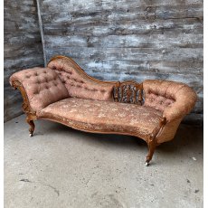 Antique Victorian Large Chaise Lounge Sofa