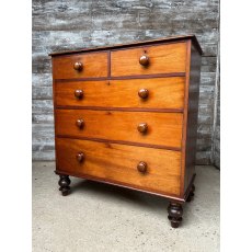 Antique Victorian Mahogany Chest Of Drawers