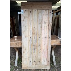 Antique French Elm Studded & Braced Door