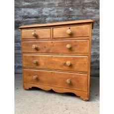 Antique Victorian Farmhouse Pine Chest of Drawers