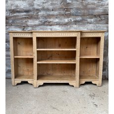 Fabulous Antique Limed Oak Breakfront Bookcase Fabulous Antique Limed Oak Breakfront Bookcase