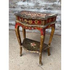 Wonderful Vintage Florentine Painted Side Table