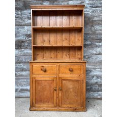 Antique Victorian Waxed Pine Farmhouse Dresser