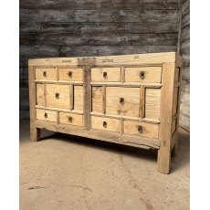 Fabulous Rustic Elm Multi Drawer Sideboard