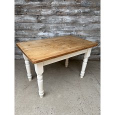 Vintage Farmhouse Pine Painted Dining Table Vintage Farmhouse Pine Painted Dining Table