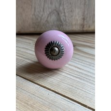 Pink Round Ceramic Cupboard Knobs