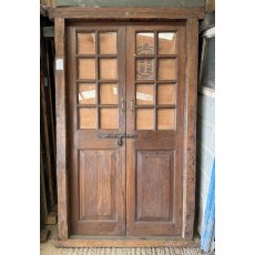 Beautiful Pair Of Half Glazed Teak Doors Beautiful Pair Of Half Glazed Teak Doors