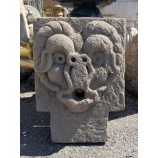 Unusual Reclaimed Carved Stone Wall Fountain Spout Unusual Reclaimed Carved Stone Wall Fountain Spout